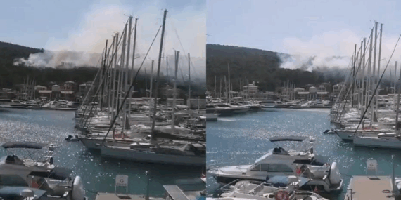 Çeşme Yangını: Ekipler Havadan ve Karadan Mücadele Ediyor